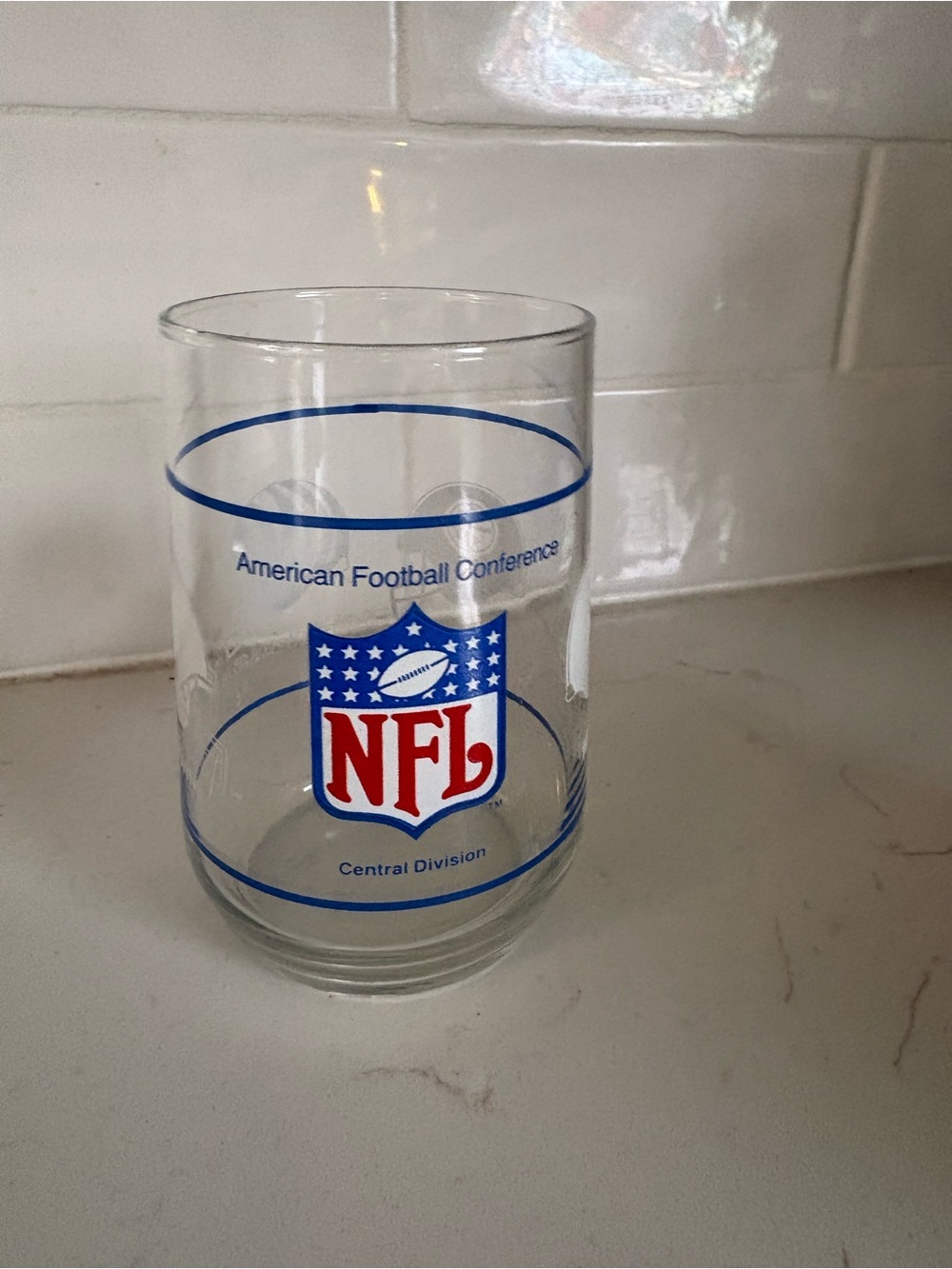 Vintage NFL American Football Conference Glass Tumbler – Central Division